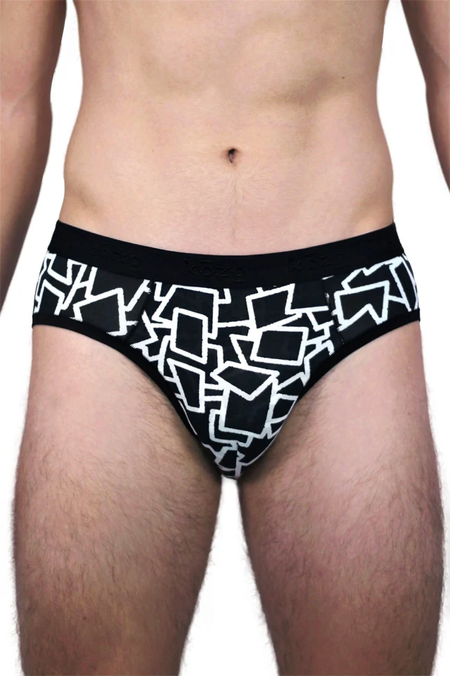 Muške gaće Slip premium - print Squares