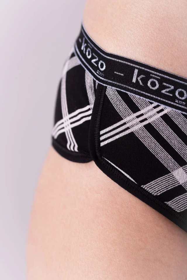 Ženske gaće Hipster - Karirano crne