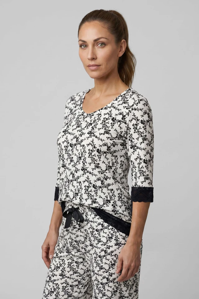 Ženska pidžama - Floral White